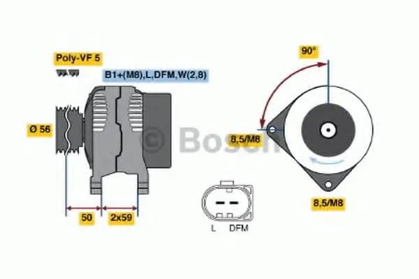 BOSCH 0124325021 12V 90A alternator for VW POLO - ALT-BOS-0018_main.webp