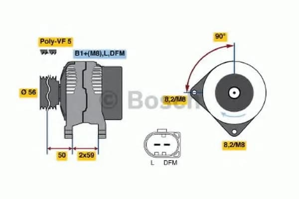 BOSCH 0124325014 12V 90A alternator for SEAT AROSA, VW LUPO, VW POLO Box - ALT-BOS-0012_main.webp