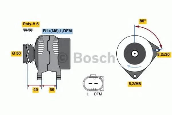 BOSCH 0124325015 12V 90A alternator for SEAT ALHAMBRA, SKODA FABIA, VW POLO CLASSIC - ALT-BOS-0013_main.webp