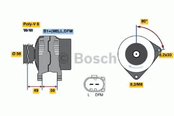 BOSCH 0124325016 12V 90A alternator for AUDI A2, SKODA FABIA, SKODA FABIA Combi - ALT-BOS-0014_main.webp