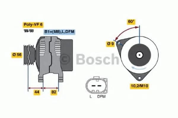 BOSCH 0124325020 12V 90A alternator for VW PASSAT, VW PASSAT Variant - ALT-BOS-0017_main.webp