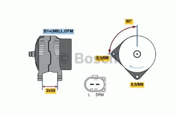 BOSCH 0124325032 12V 90A alternator for VW TRANSPORTER IV Bus, VW SHARAN, VW POLO CLASSIC - ALT-BOS-0027_main.webp